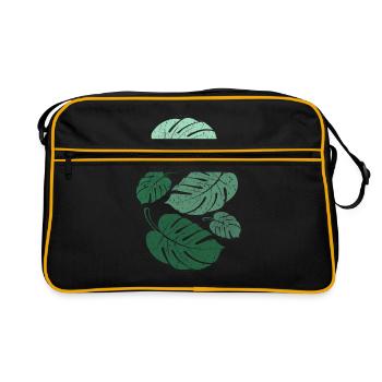 Monstera laisse fleuriste femmes Monstera plante - Sac Retro - noir/or - Devant