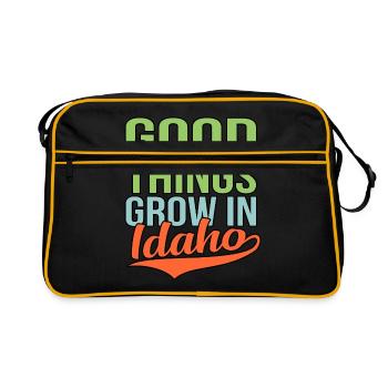 Good Things Grow in Idaho Gift - Retro Bag - black/gold - Front