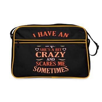 Idaho wife funny gift - Retro Bag - black/gold - Front