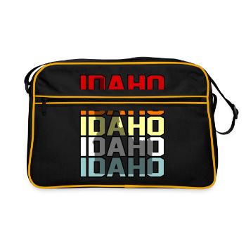Iowa Idaho gift - Retro Bag - black/gold - Front