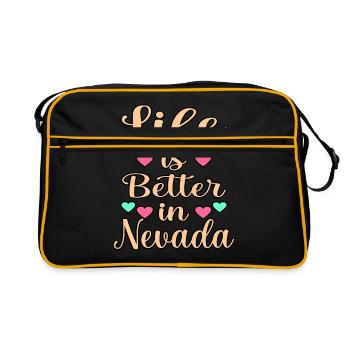 Life is better Nevada gift - Retro Bag - black/gold - Front