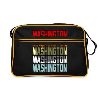 Visit Washington Gift - Retro Bag - black/gold - Front