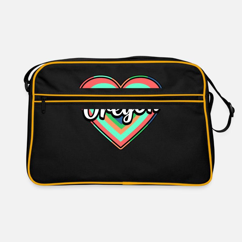 Oregon Buntes Herz geschenk Retro Tasche