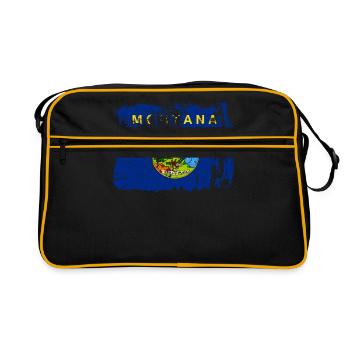Proud Montana resident gift - Retro Bag - black/gold - Front