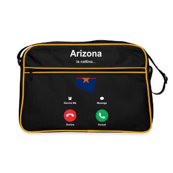 Arizona reisendes Geschenk - Retro Tasche - Schwarz/Gold - Vorne