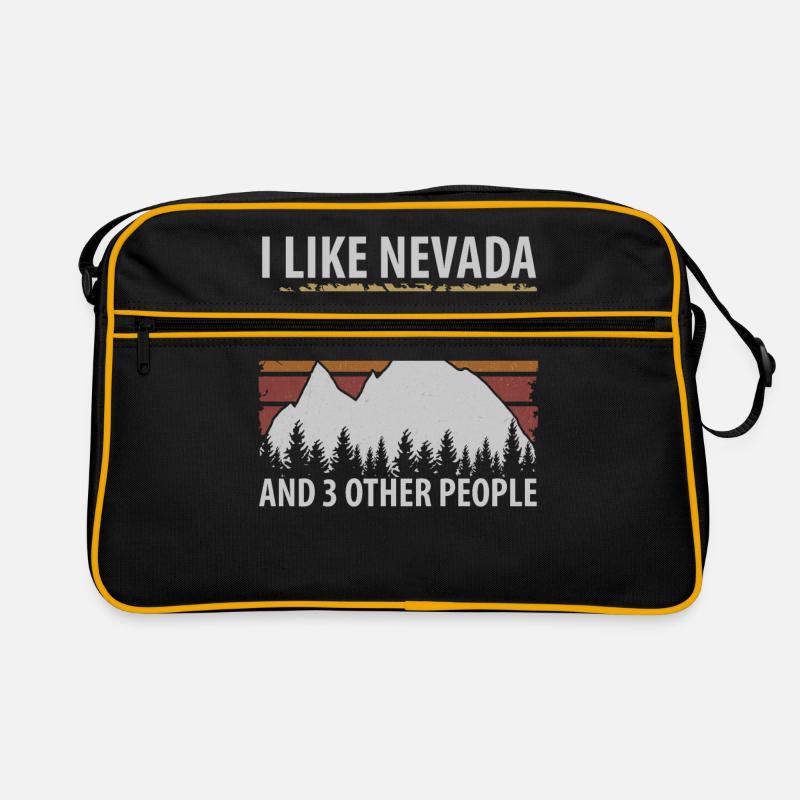 Nevada wurzel geschenk - Retro Tasche - Schwarz/Gold