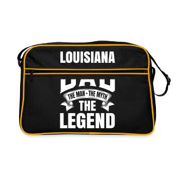 Cadeau de père en Louisiane - Sac Retro - noir/or - Devant