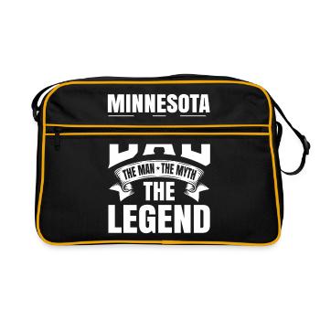 Minnesota father gift - Retro Bag - black/gold - Front