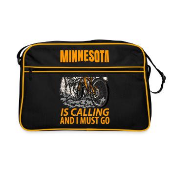 Minnesota adventure gift - Retro Bag - black/gold - Front