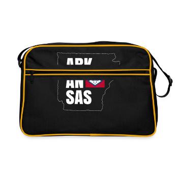 Cadeau de l’État de l’Arkansas - Sac Retro - noir/or - Devant