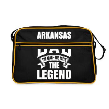 Cadeau Papa de l’Arkansas - Sac Retro - noir/or - Devant