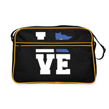 Proud Flag Gift of Minnesota - Retro Bag - black/gold - Front