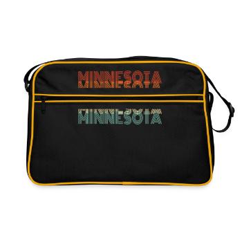 Proud Flag Gift of Minnesota - Retro Bag - black/gold - Front