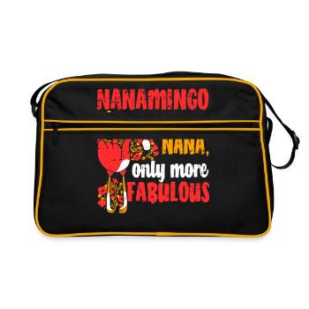 Thomas Jefferson - Retro Tasche - Schwarz/Gold - Vorne
