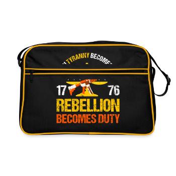 Thomas Jefferson - Retro Tasche - Schwarz/Gold - Vorne