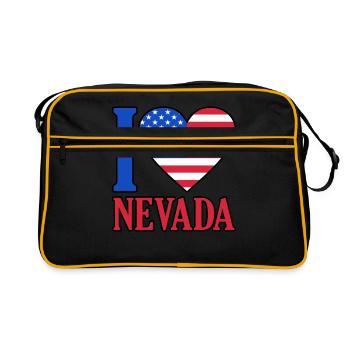 Nevada Usa flag gift - Retro Bag - black/gold - Front