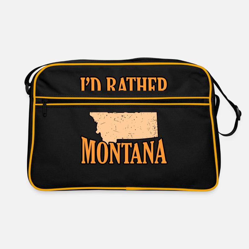 I would rather be in Montana gift Retro Bag