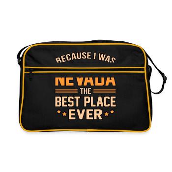 Born In the best place nevada cadeau - Sac Retro - noir/or - Devant