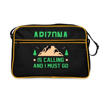 Arizona reisende geschenk - Retro Tasche - Schwarz/Gold - Vorne