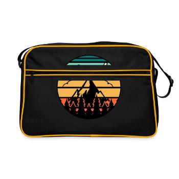 Cadeau aventureux au Colorado - Sac Retro - noir/or - Devant