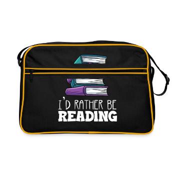 Lesen - Retro Tasche - Schwarz/Gold - Vorne
