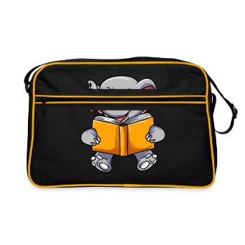 Lesen - Retro Tasche - Schwarz/Gold - Vorne