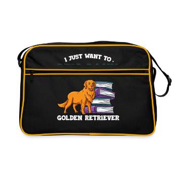Lesen - Retro Tasche - Schwarz/Gold - Vorne