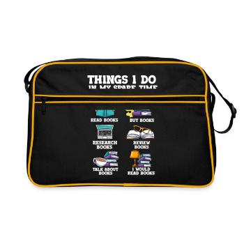 Lesen - Retro Tasche - Schwarz/Gold - Vorne