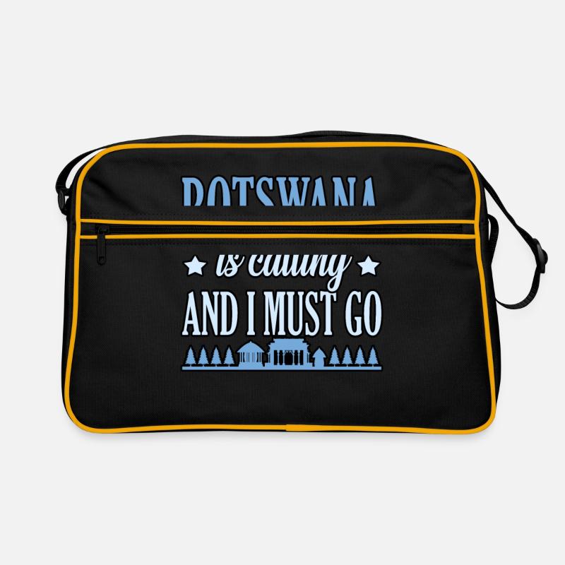 Botswana - Retro Tasche - Schwarz/Gold