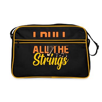 Harfe - Retro Tasche - Schwarz/Gold - Vorne