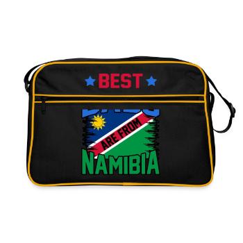 Namibia - Retro Tasche - Schwarz/Gold - Vorne