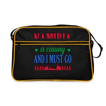 Namibia - Retro Tasche - Schwarz/Gold - Vorne