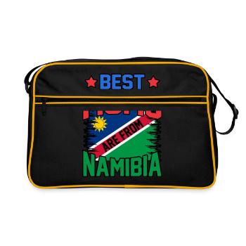 Namibia - Retro Tasche - Schwarz/Gold - Vorne