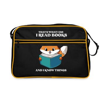 Lesen - Retro Tasche - Schwarz/Gold - Vorne