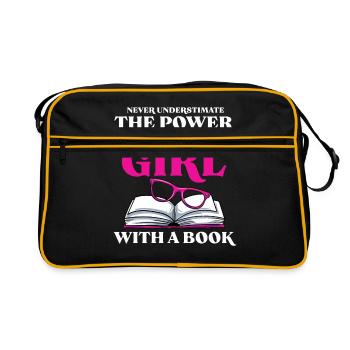 Lesen - Retro Tasche - Schwarz/Gold - Vorne
