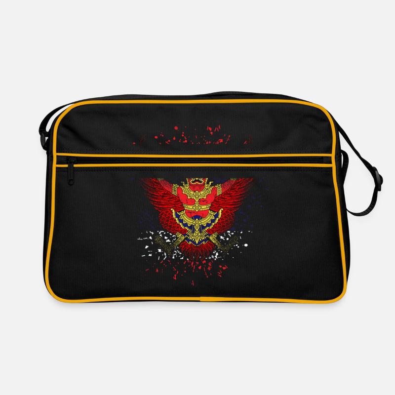 Thailand - Retro Tasche - Schwarz/Gold