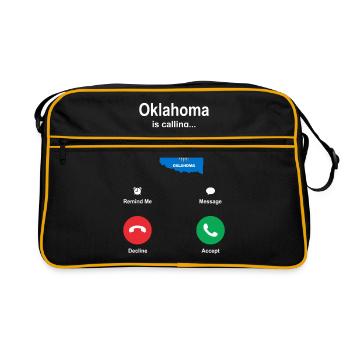 Visit to Oklahoma Gift - Retro Bag - black/gold - Front