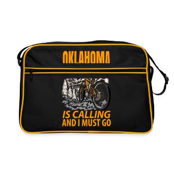 Reisendes Oklahoma geschenk - Retro Tasche - Schwarz/Gold - Vorne