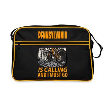 Cadeau aventureux en Pennsylvanie - Sac Retro - noir/or - Devant