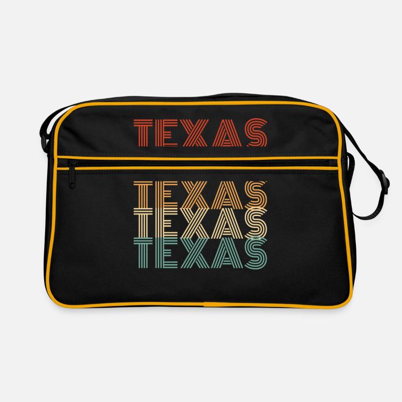 Texas abenteuer geschenk - Retro Tasche - Schwarz/Gold