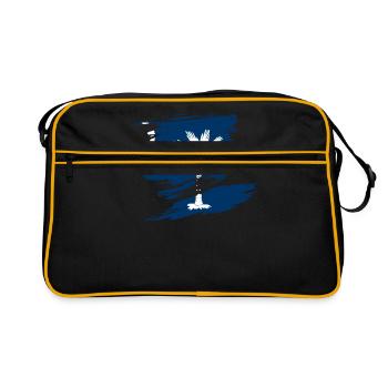 Gift for South Carolina Residents - Retro Bag - black/gold - Front