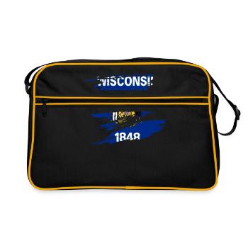 Cadeau maison Wisconsin - Sac Retro - noir/or - Devant
