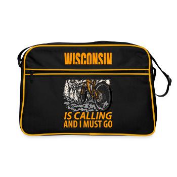 Cadeau aventureux du Wisconsin - Sac Retro - noir/or - Devant