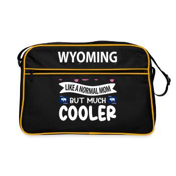 Cadeau de femme wyoming - Sac Retro - noir/or - Devant