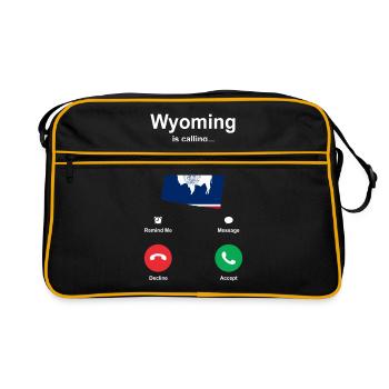 Voyage Wyoming Cadeau - Sac Retro - noir/or - Devant