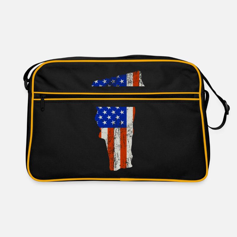 Vermont zuhause flaggen geschenk Retro Tasche