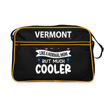 Cadeau de mère du Vermont - Sac Retro - noir/or - Devant