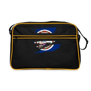 Virignia haus geschenk - Retro Tasche - Schwarz/Gold - Vorne