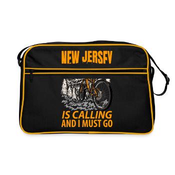 Cadeau aventureux du New Jersey - Sac Retro - noir/or - Devant