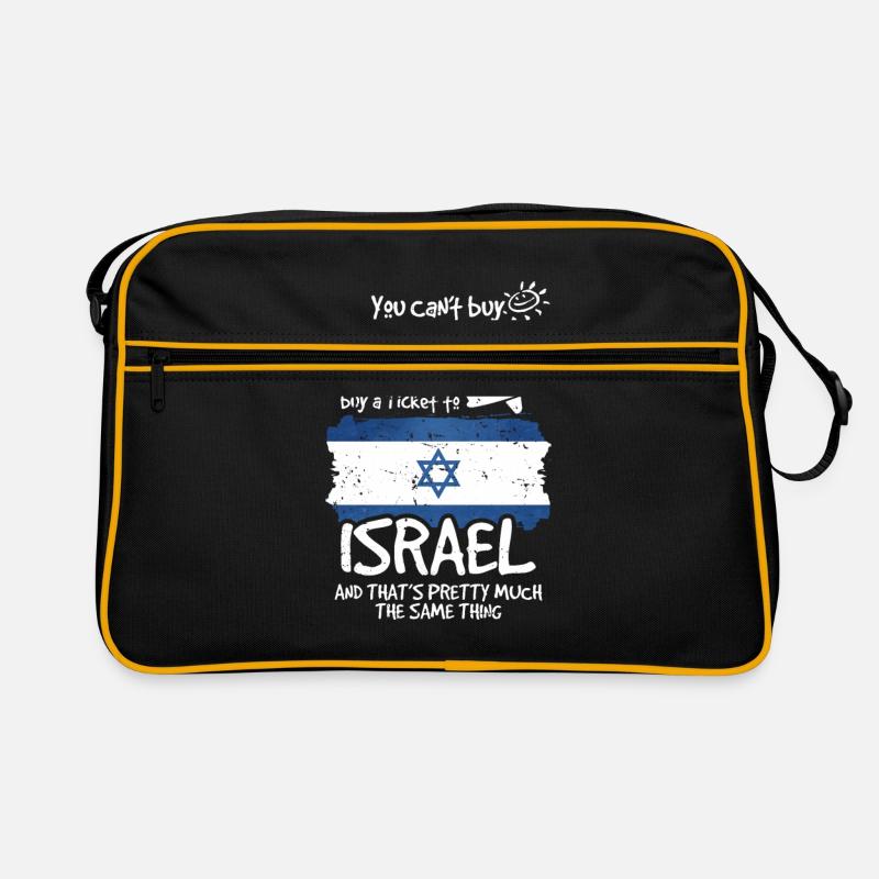 Israel - Retro Tasche - Schwarz/Gold